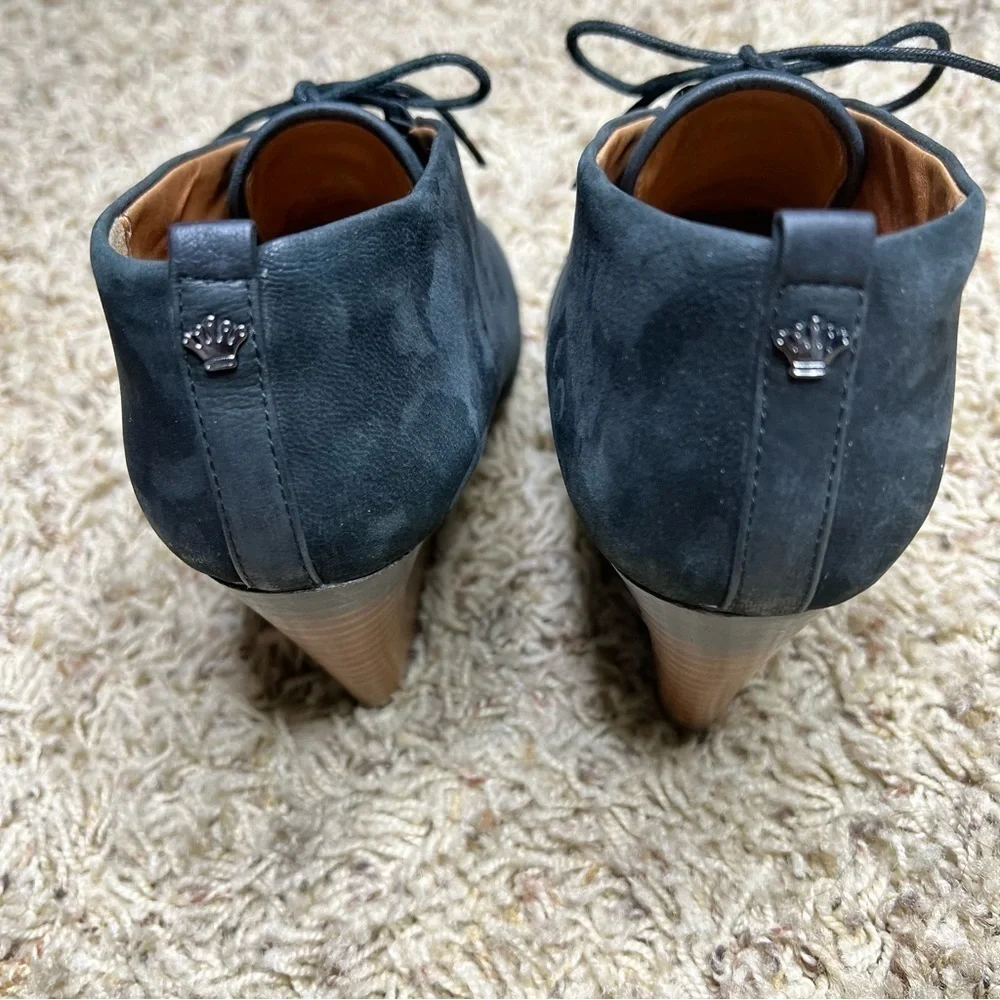 Nina Originals Wedge Pointed Toe Suede Booties